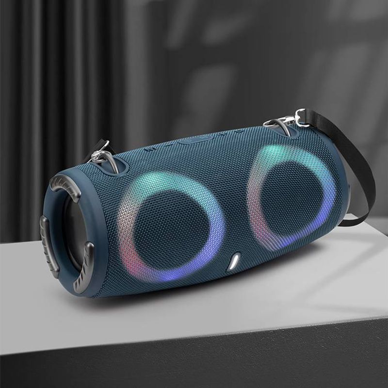 Nouvelle enceinte Bluetooth War Drum 3e génération avec éclairage couleur RVB, enceinte Bluetooth portable et étanche pour l'extérieur_voghion.com
