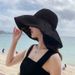 Sunscreen Hat, Women's Summer Straw Hat, UV Protection, Face Shading, Sun Hat, Fisherman's Hat, Black Rubber Big Brim_voghion.com