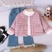 Girls' Autumn Suit Small Fragrance Style Coat Denim Bell Bottoms Spring And Autumn Three-piece Set Tide_voghion.com