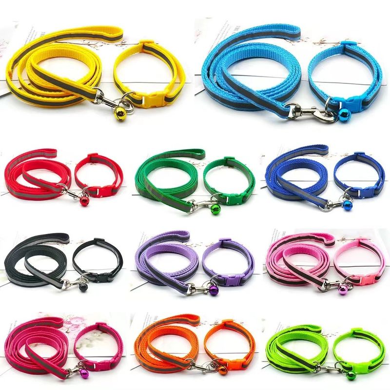 1.0 Patch Bell Color Buckle Reflektierende Leine Universal-Haustierhalsband_voghion.com