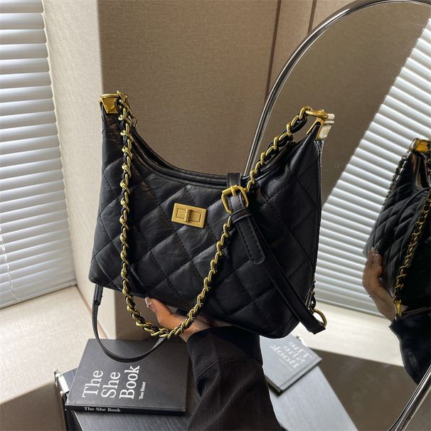 Quilted Small Style Chain Tote For Women 2025 New Commuter Versatile Underarm Single Shoulder Crossbody Bag_voghion.com