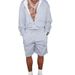 Russischer lässiger Kapuzenjacke-Loose-Shorts-Anzug für Herren_voghion.com