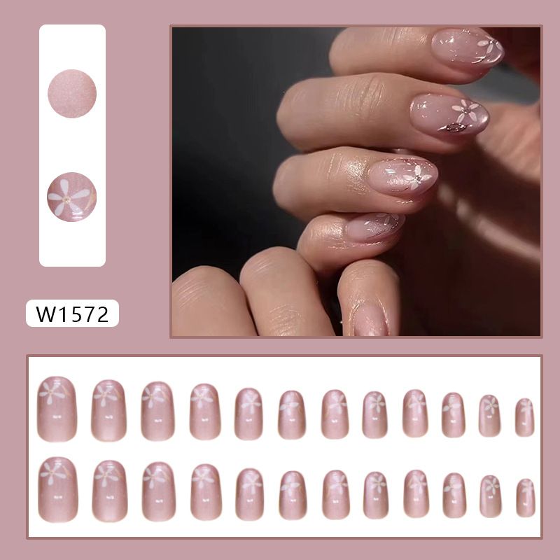 Nagelblume Tragen Nagellichtfarbe Nagelpflaster Tragen Nagel Fertiges Nagelstück Ins Wind Feiner Blitz 24 Stück_voghion.com