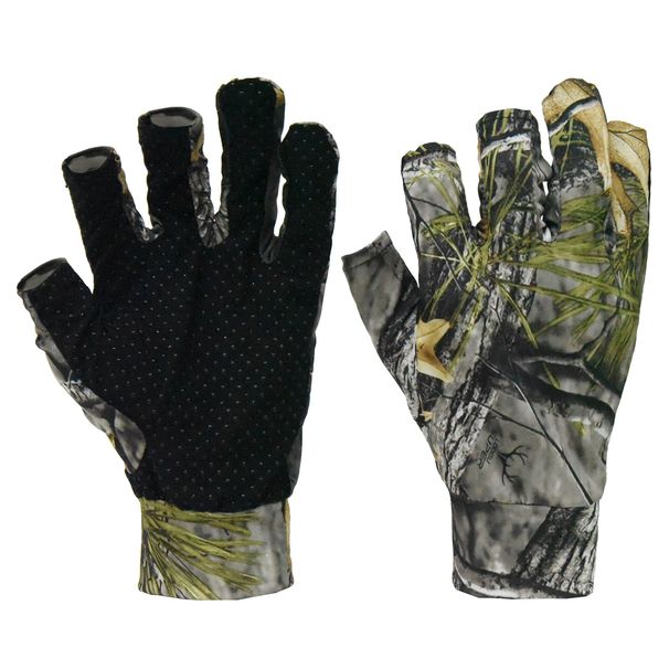 Original Copyright Big Tree Bionic Hunting Camouflage Thin Non-Slip Fishing Photography Bird Watching Gloves_voghion.com