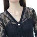Camicia a maniche lunghe in pizzo in stile coreano_voghion.com