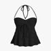 Women's Clothing Irregular Lace Up Halter Neck Vest Suspenders Summer Sexy Hot Girl Knitted Suspenders_voghion.com