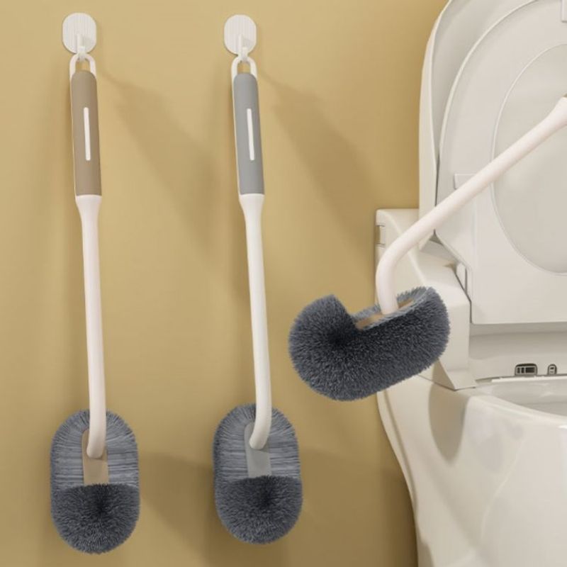 Long Handle Household Dead Angle Bathroom Squatting Wall-Mounted Cleaning Magic Wall Toilet Brush_voghion.com