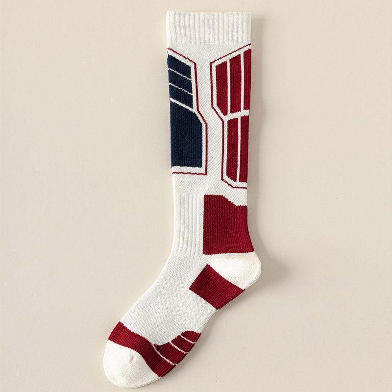 Kışlık Yün Profesyonel Kayak Çorapları Kalınlaştırılmış Havlu Yüksek Tüplü Sıcak Sıkıştırılmış Çoraplar Açık Hava Sporları_voghion.com