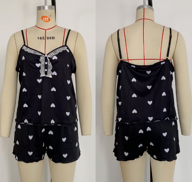 Women’S Clothing New V Neck Pajamas Comfortable Home Button Suspenders Trousers Home Clothes Suit_voghion.com