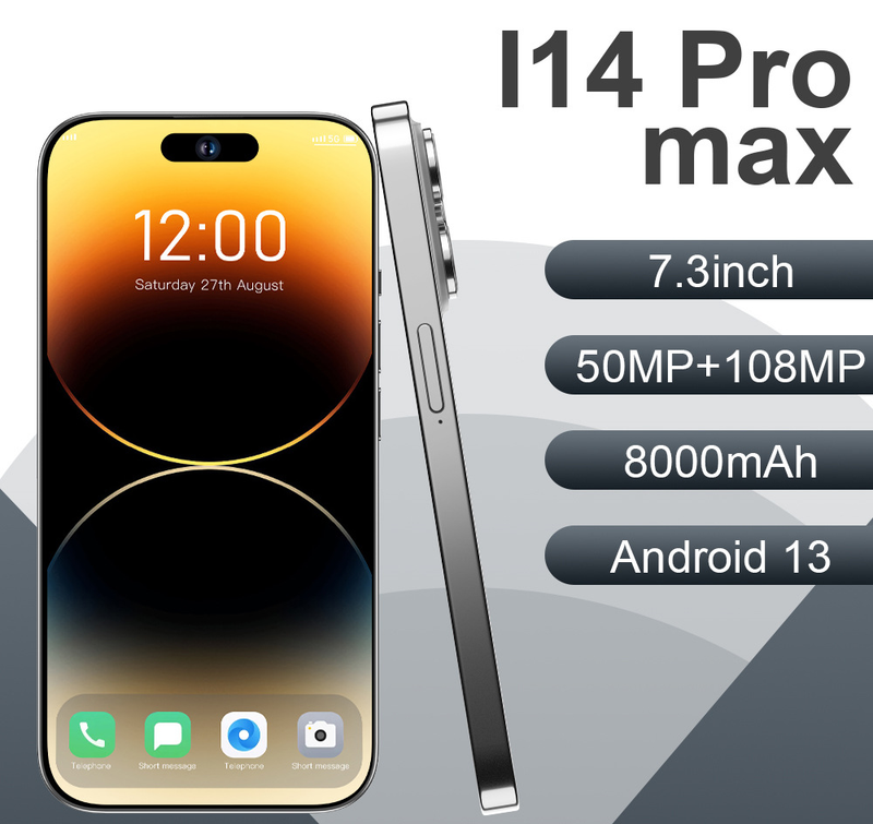 Mobile I14 ProMax Large Screen 7.3-inch Phone 16+1TB_voghion.com
