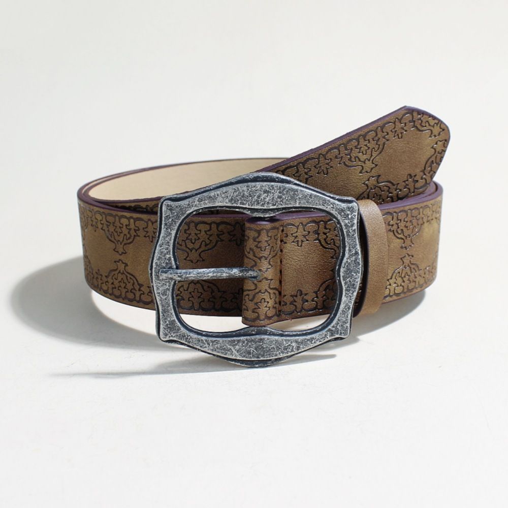 New Ethnic Style Retro Old Belt Women's Belt Matching Jeans Belt High End Brown_voghion.com