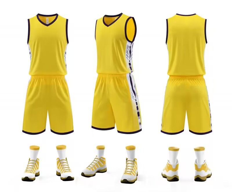 Set di vestiti da basket stampati per squadra di allenamento sportivo per studenti universitari rapidi, estivi da uomo_voghion.com