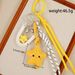 Happy Smiley Star Keychain - PU Leather 3D Pendant With Braided Rope For Bags, Backpacks & Keys (Yellow)_voghion.com