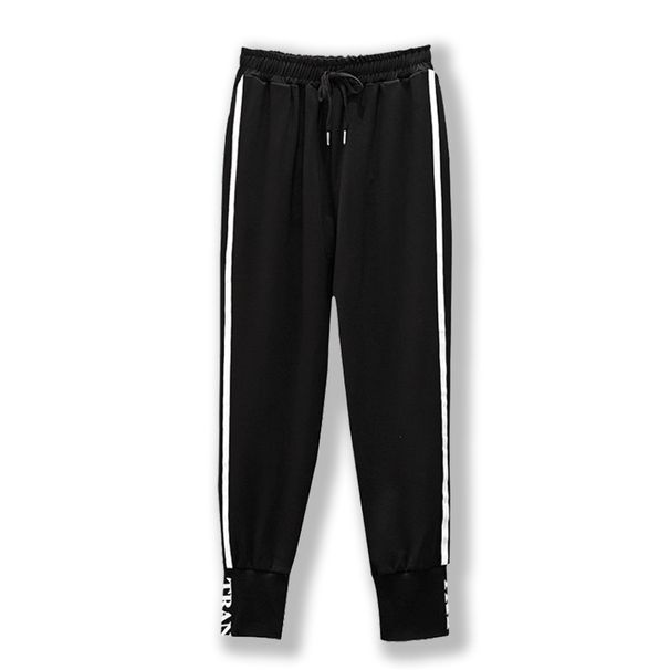 Women's Clothing Letter Printed Sweatshirt Casual Sports Trousers Two Piece Set Late Autumn Style Slightly Fat Mm_voghion.com