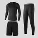 LazyZoom Fitness Training Sport Running Set Für Männer Atmungsaktive Quick-Dry Gym Kleidung Drei-Stück Yoga Engen Langarm_voghion.com
