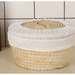 Cestino isolato creativo con coperchio in rattan, contenitore in paglia intrecciata, per panini, torte, cibo, castagne, uso commerciale_voghion.com