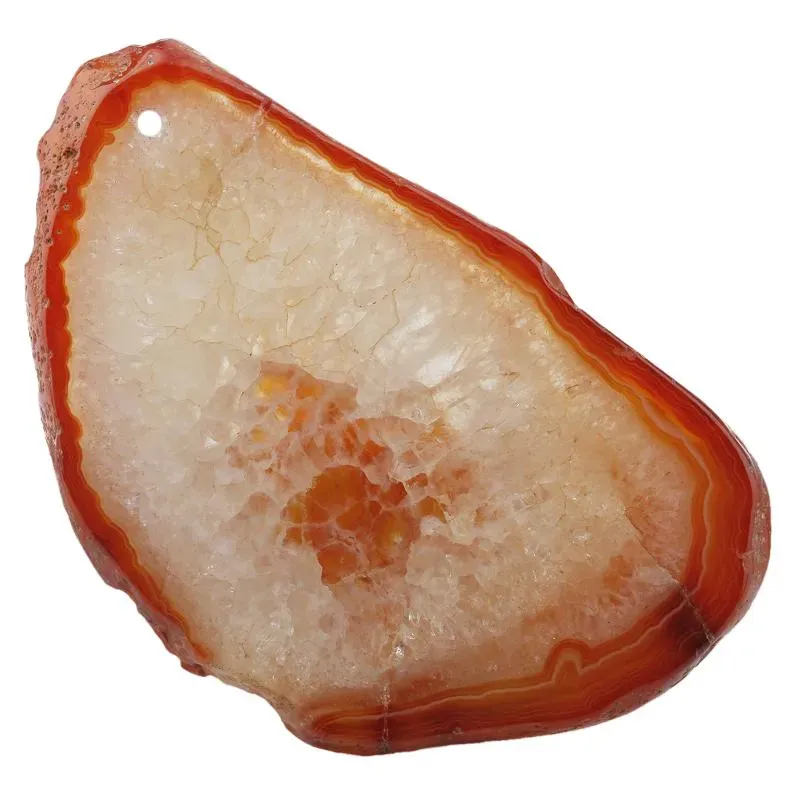 Collane con ciondolo 1 pezzo Fetta di quarzo agata forata superiore Forme irregolari Dimensioni casuali assortite per la creazione di gioielli fai da te_voghion.com