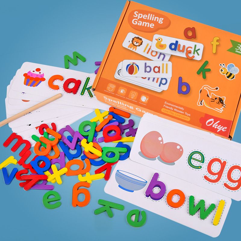 Children's Early Education 26 English Alphabet Cards Spelling Practice Educational Toys Word Puzzle Game_voghion.com
