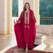INS Muslim Embroidered Robe Abaya Light Luxury Evening Two Piece Set Dress_voghion.com
