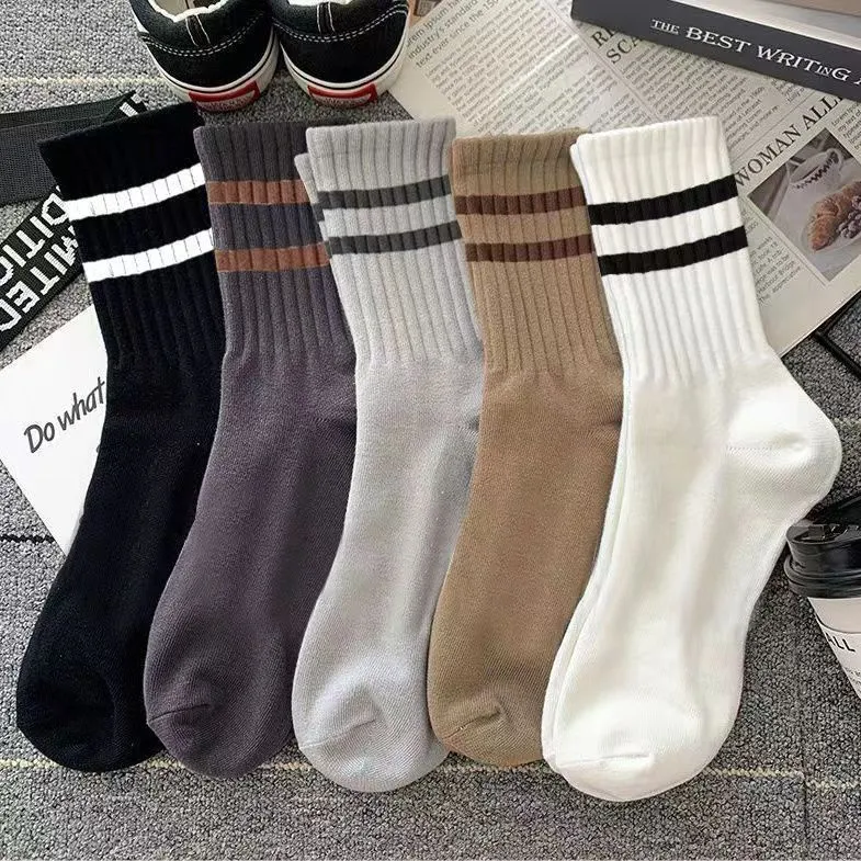 Autumn And Winter Men's Mid Tube Socks Antibacterial Deodorant Sweat Absorbent Breathable Sports No Pilling Trendy Socks Couple Socks_voghion.com