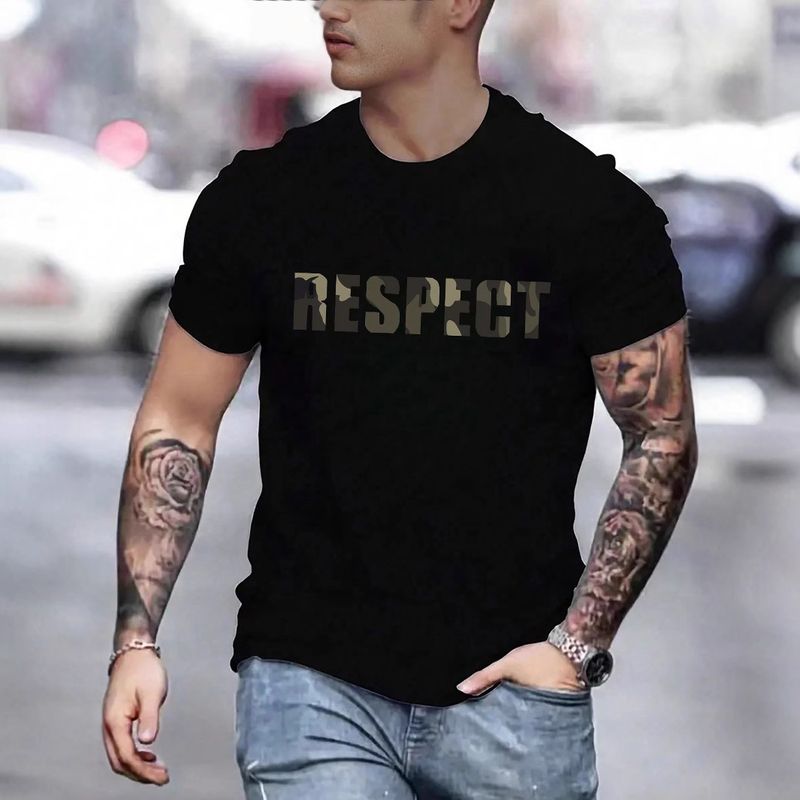 2025 New Summer Street T-Shirt Short Sleeve Cool Print Men's Sports Short Sleeve Crew Neck Bold Personality Top_voghion.com