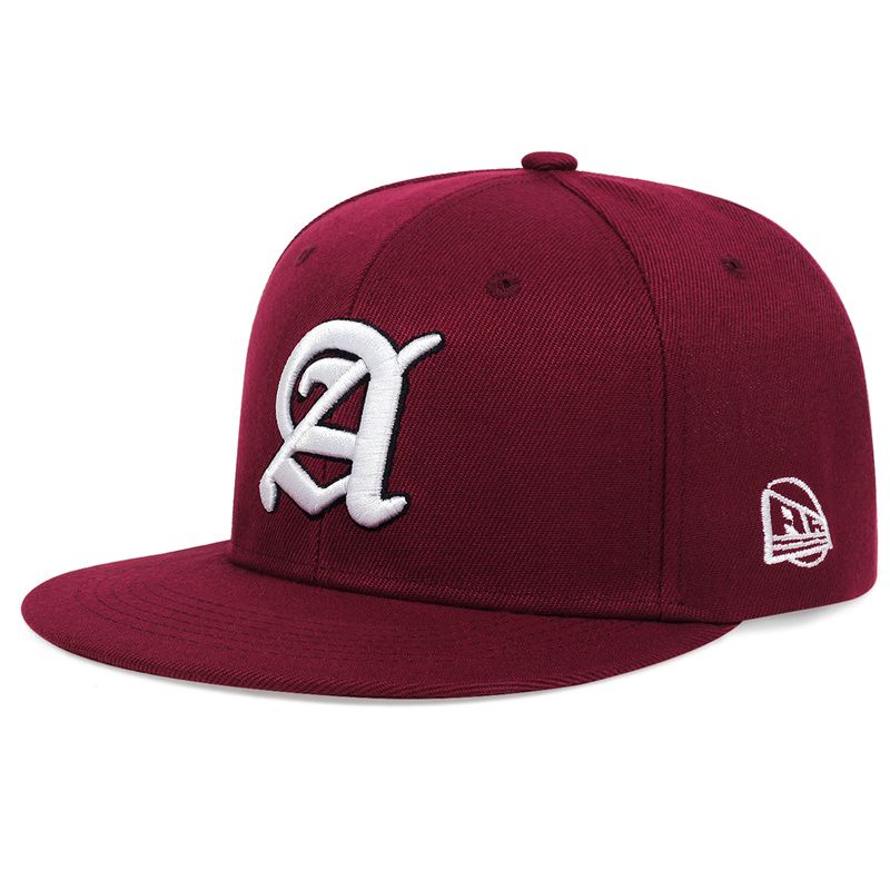 Unisex Baseballmütze mit Buchstaben-A-Stickerei aus Baumwolle, Snapback-Hip-Hop-Outdoor-Sommerhüte für Damen und Herren, verstellbare Freizeitmütze_voghion.com