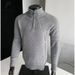 2025 Zipper New Casual Lazy Versatile Loose Autumn Winter Knitted Sweater Solid Color Stand Collar Base Layer_voghion.com