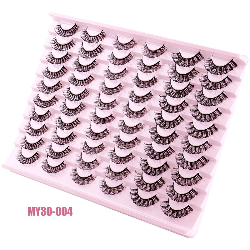 Lash extension set 30 pairs of false eyelashes Daily curling eyelashes thick natural fiber eyelashes_voghion.com