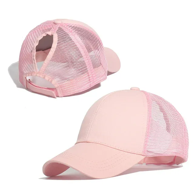 Cappello da baseball con coda di cavallo alla moda, estivo, da donna, regolabile, semplice, alla moda, con colori solidi, disordinato, casual, in cotone, per ragazza, con snapback, in rete_voghion.com