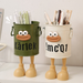 Cute Instagram New Iron Desktop High Beauty Creative Student Pen Holder Storage Box Multi Functional Stationery Bucket_voghion.com