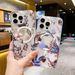 Für iPhone 13 14 15 Pro Max Plus Luxus süße Dame Blume Baum Blatt transparent Magnet Telefon Fall Abdeckung_voghion.com