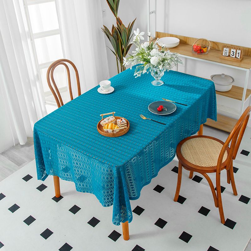 Lace Tablecloth - Solid Color & Striped Design For Dining Table & Coffee Table Decor_voghion.com