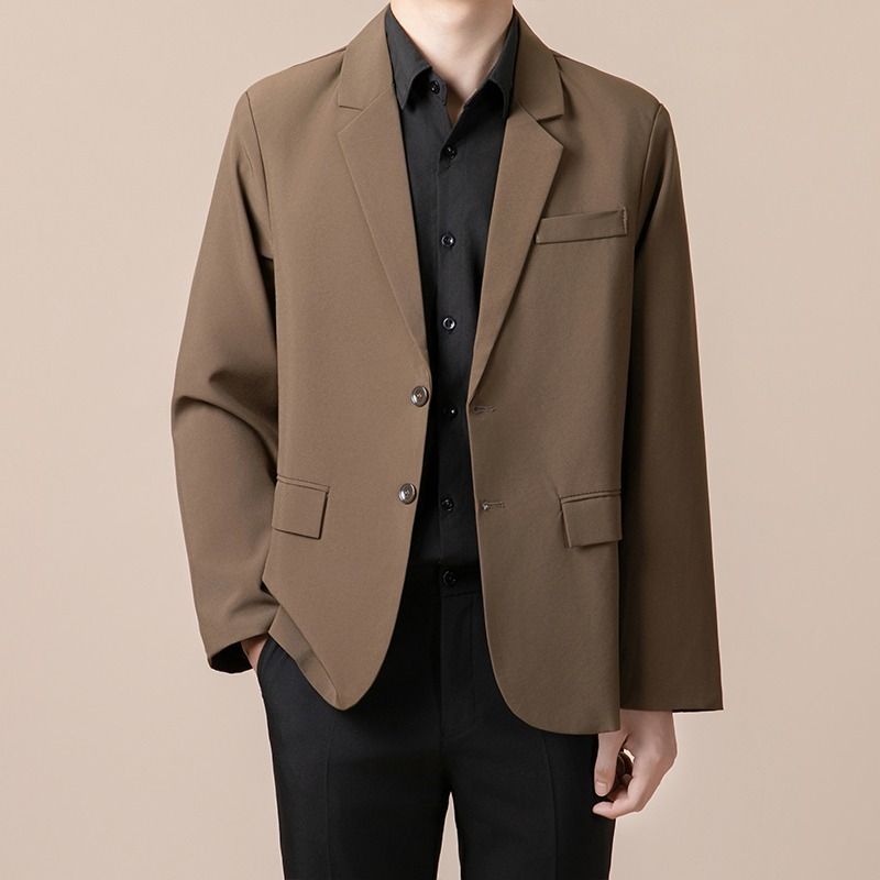 Light Mature And Wrinkle Resistant Small Suit Jacket For Men, Slim Fit And Versatile, Handsome Suit Business Top_voghion.com