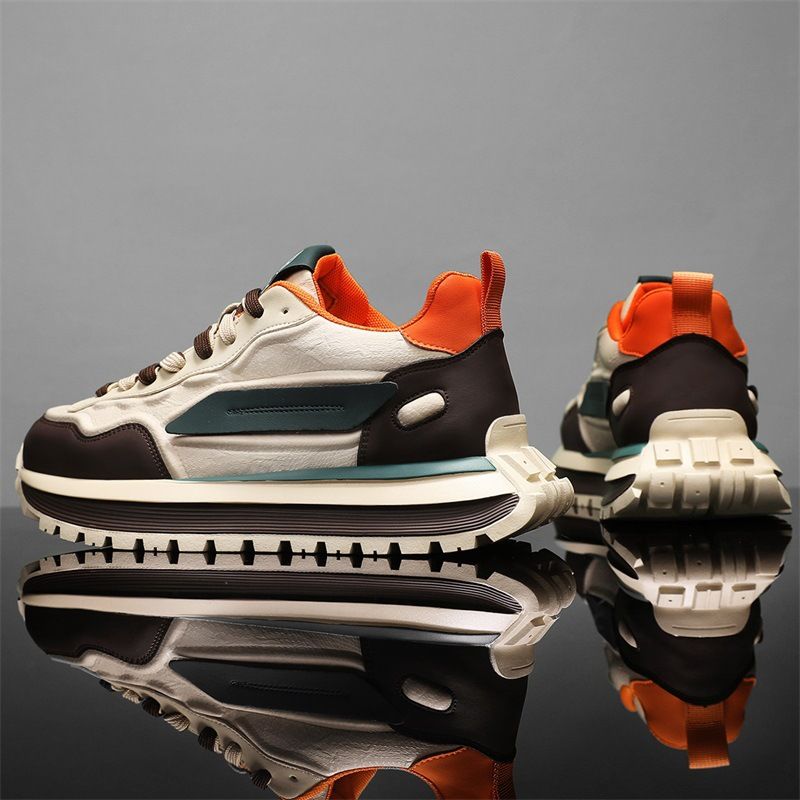 New Men's Running Shoes, Breathable Casual Sports Shoes, Anti-slip Soft-soled White Sneakers, And Trendy Dad Shoes For Men_voghion.com