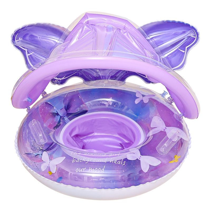 Purple Butterfly Inflatable Pool Float With Glitter Mesh – Sparkling Lounge Chair For Girls, Women & Pool Parties – Eco-Friendly PVC_voghion.com