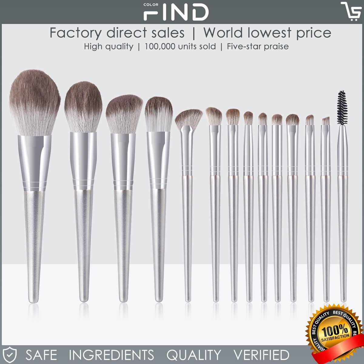 FINDCOLOR 14 gro professionellt Make-up Pinselset, fir den Heemgebrauch_voghion.com