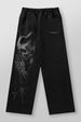 Herren Retro Hip Hop Print Jogginghose Lässige Jogger mit Totenkopf-Design Baumwollmischung Streetwear Hose_voghion.com