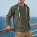 Spring And Autumn Men's Button Down Shirt Loose Linen Casual Simple Beach Hooded Long Sleeved Jacket_voghion.com