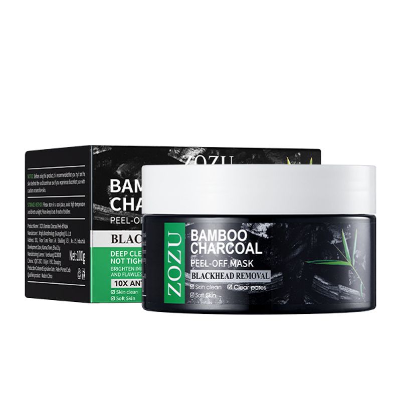 ZOZU Bamboo Charcoal Tearing Suction Blackhead Acne T Area Care Smearing Cleaning facial mask_voghion.com