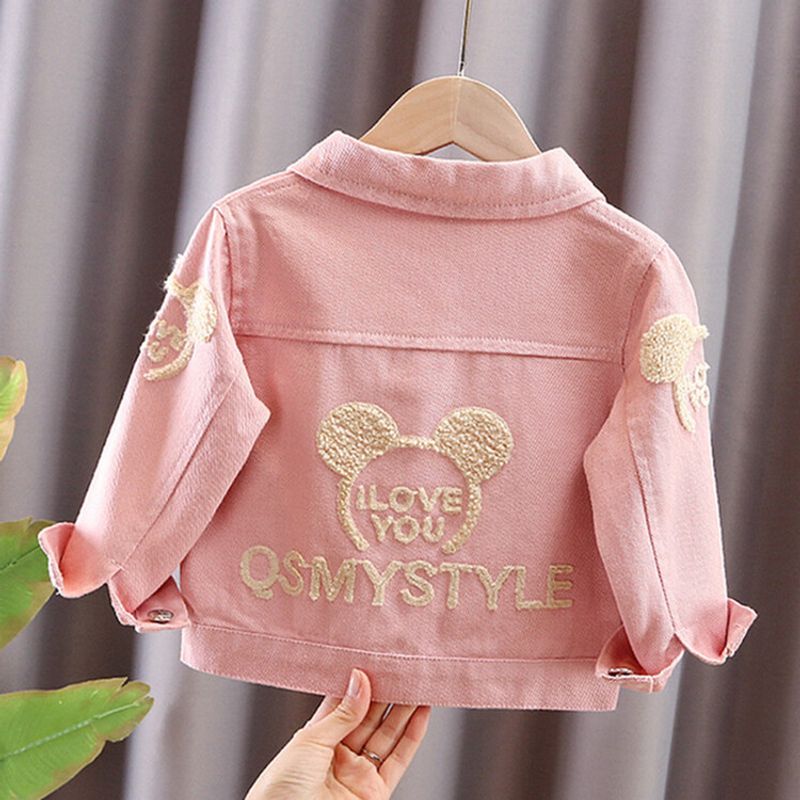  Små og tegneseriehåndklæder i vestlig stil, broderede forårstøj til babypiger, pigetøj, denimtøj_voghion.com