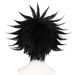 Synthetic Hair Reverse Back Curled Black Short Hair Wig Cosplay Wig_voghion.com