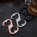 Mulifuncional Meal Carabiner Oudoor Camping Porable Bole Opener 8-Shaped Buckle Sainless Seel Keychain Tool_voghion.com