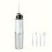 Waterdichte elektrische waterflosser voor het bleken van tanden en mondverzorging - Draagbare tandheelkundige irrigator met bleekborstelset voor thuis en op reis_voghion.com