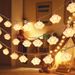 Whimsical Cloud & Star LED String Lights For Bedroom, Camping, Party Decor – USB/Battery Powered, Warm White & Multicolor Options"_voghion.com