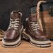 Men's Autumn Winter New High-Top British Style Leather Shoes Fashion Workwear Waterproof Martin Boots Thick-Soled_voghion.com