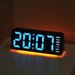 Nuevo reloj despertador digital multifuncional GH9001 con LED de gran tamaño, luz ambiental y función de repetición de fecha._voghion.com