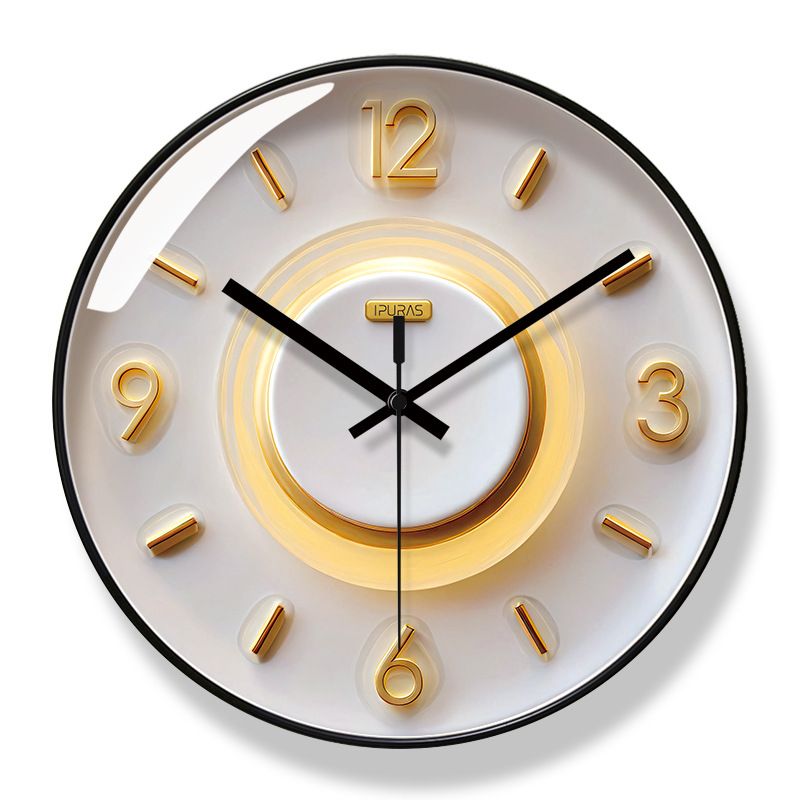 Yipula 7268 Silent Fashion Creative Bedroom Living Room Sweep Second Simple Light Luxury Wall Quartz Clock_voghion.com