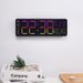RGB-LED-Wanduhr mit Temperaturanzeige, Kalender und Nachtlicht, moderner digitaler Wecker für Wohnzimmer, Schlafzimmer, Büro_voghion.com