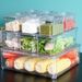PET Refrigerator Box Snack Fruit And Vegetable Transparent Fresh Keeping Box Kitchen With Lid Plastic Storage Box Frozen Sealed Storage Box_voghion.com