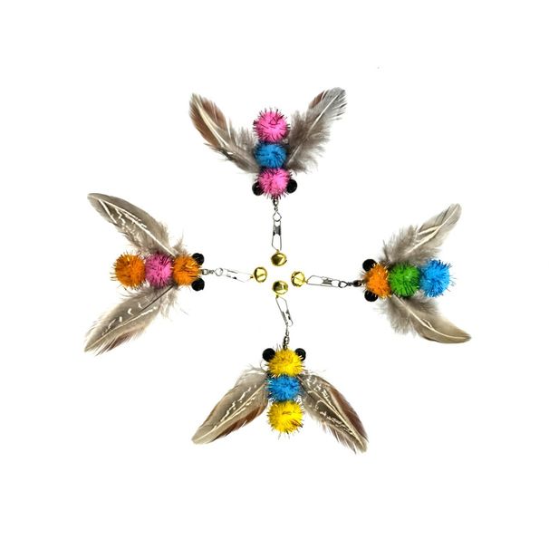 Testa di ricambio per bacchetta magica per gatti con piume di insetto simulate_voghion.com